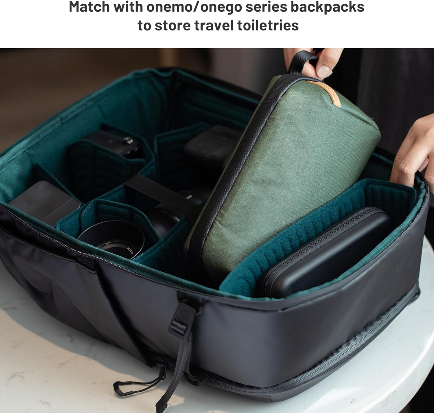 PGYTECH Travel Toiletry Bag for Men & Women, Hanging Compact Pouch, Waterproof Dopp Kit for Traveling, Shaving Bag Makeup Bag Organizer for Toiletries - Image 8