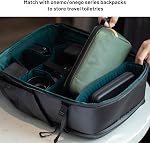 PGYTECH Travel Toiletry Bag for Men & Women, Hanging Compact Pouch, Waterproof Dopp Kit for Traveling, Shaving Bag Makeup Bag Organizer for Toiletries, Cosmetics, Black