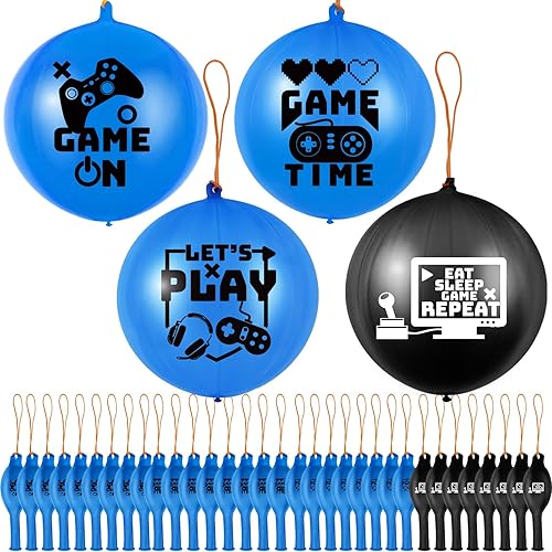 32 globos de punzonado de videojuegos, bolas de látex pixeladas, juguetes para suministros de regalos de fiesta de cumpleaños, relleno de bolsas de