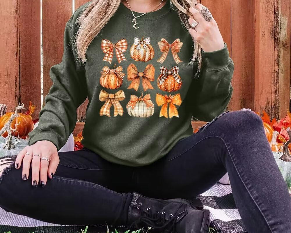 AIMITAG Fall Sweatshirt for Women Funny Fall Words Graphic Sweatshirt Autumn Letter Print Long Sleeve Halloween Pullover Tops - Image 2