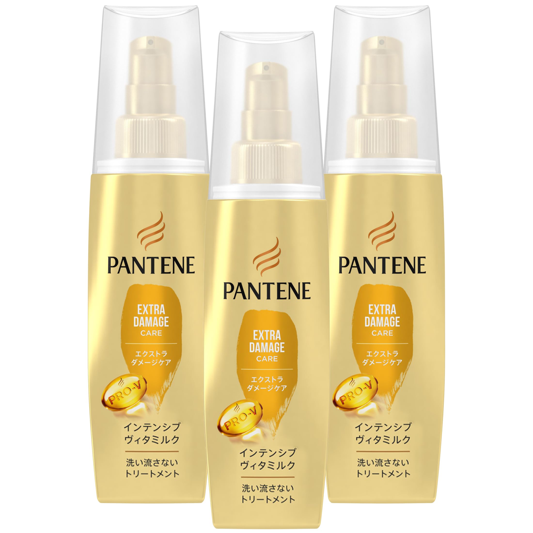 (2024年3月廃盤モデル）パンテーン 洗い流さないトリートメント 100mL×3 エクストラダメージケア インテンシブヴィタミルク