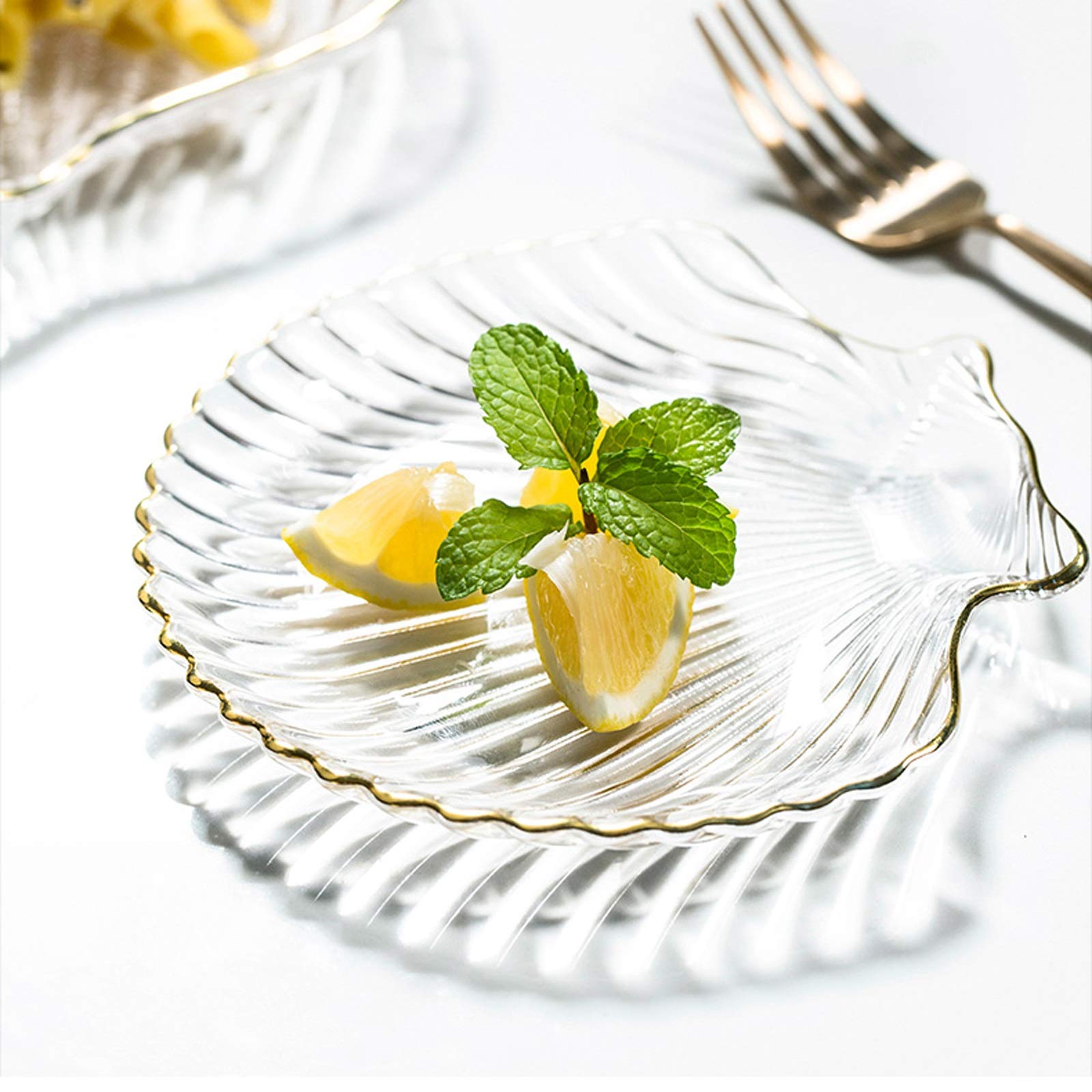 HEXEH Salatteller Mehrzweck-Seitenteller Schüssel Gewürzgerichte Soja-Tauchsauce-Gerichte Klarer stapelbarer Glas Kitchen Prep-Set von 4 Gut for Ketchup Sojasauce Plastikteller