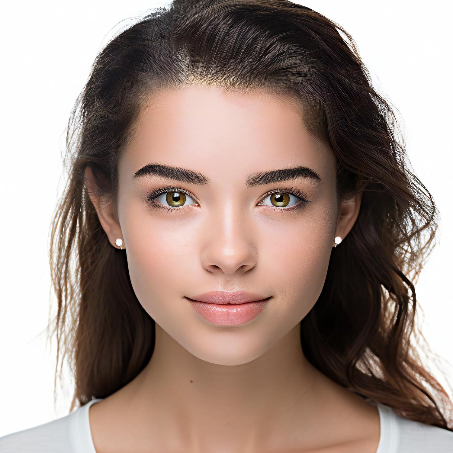 4 Pairs Cubic Zirconia Clip on Earrings Silver Rhinestone Fake Earrings Round Pearl Clip Earrings for Women Non Pierced Stud for Dance Stage Opera Performance Wedding Party Jewelry - Image 6