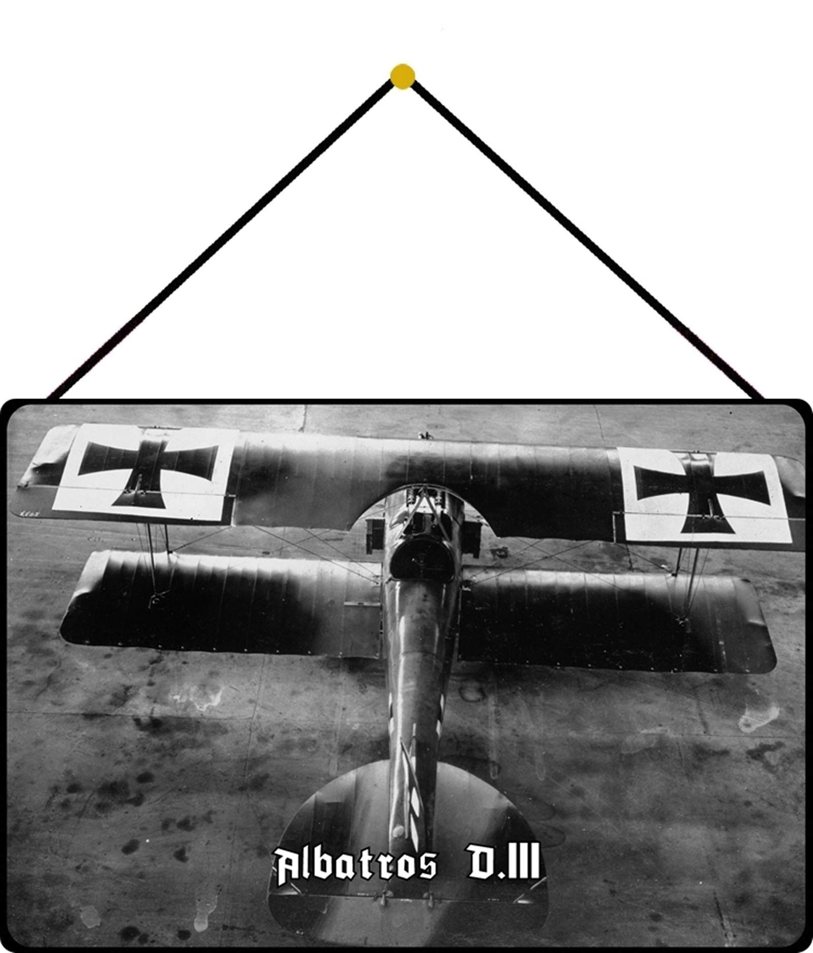 Blechschild? Pli 30 x 20 cm Albatros D.III - Sac Emma