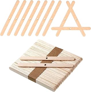 BEADNOVA Candle Wick Holders for Candle Making Wooden Wick Holder 50 pcs Candle Wick Centering Device Wick Bar for Making Candle