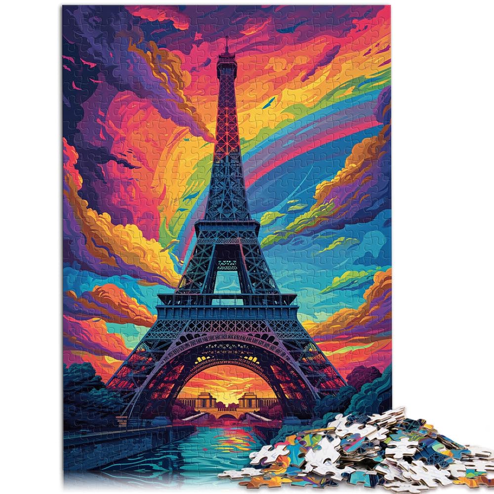 Puzzle for Adults 1000 Pieces France Eiffel Tower Home Decoration Puzzle Toys 26x38cm Artists Collection Fine Art for teenager Age 14+ โ image 1