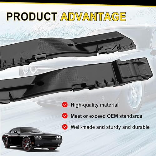 Miniatura 6 de Juego de soportes de parachoques delantero izquierdo derecho compatible con Dodge Journey 2009-2018 Reemplazo para 5178411AD 5178410AD CH1033105