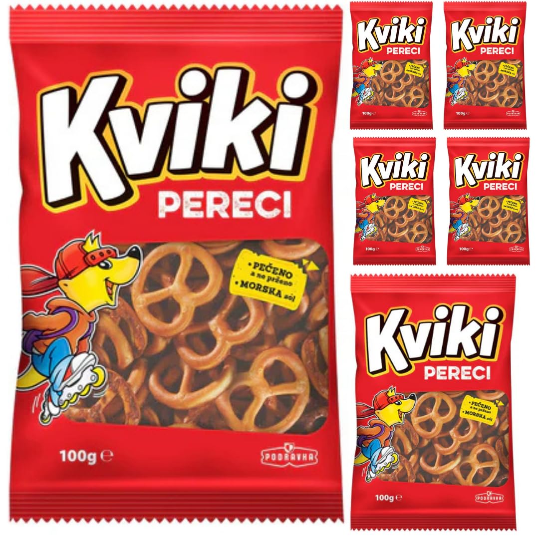 Kviki Mini Brezeln Crackers, 100 Gramm Tüte, 6er