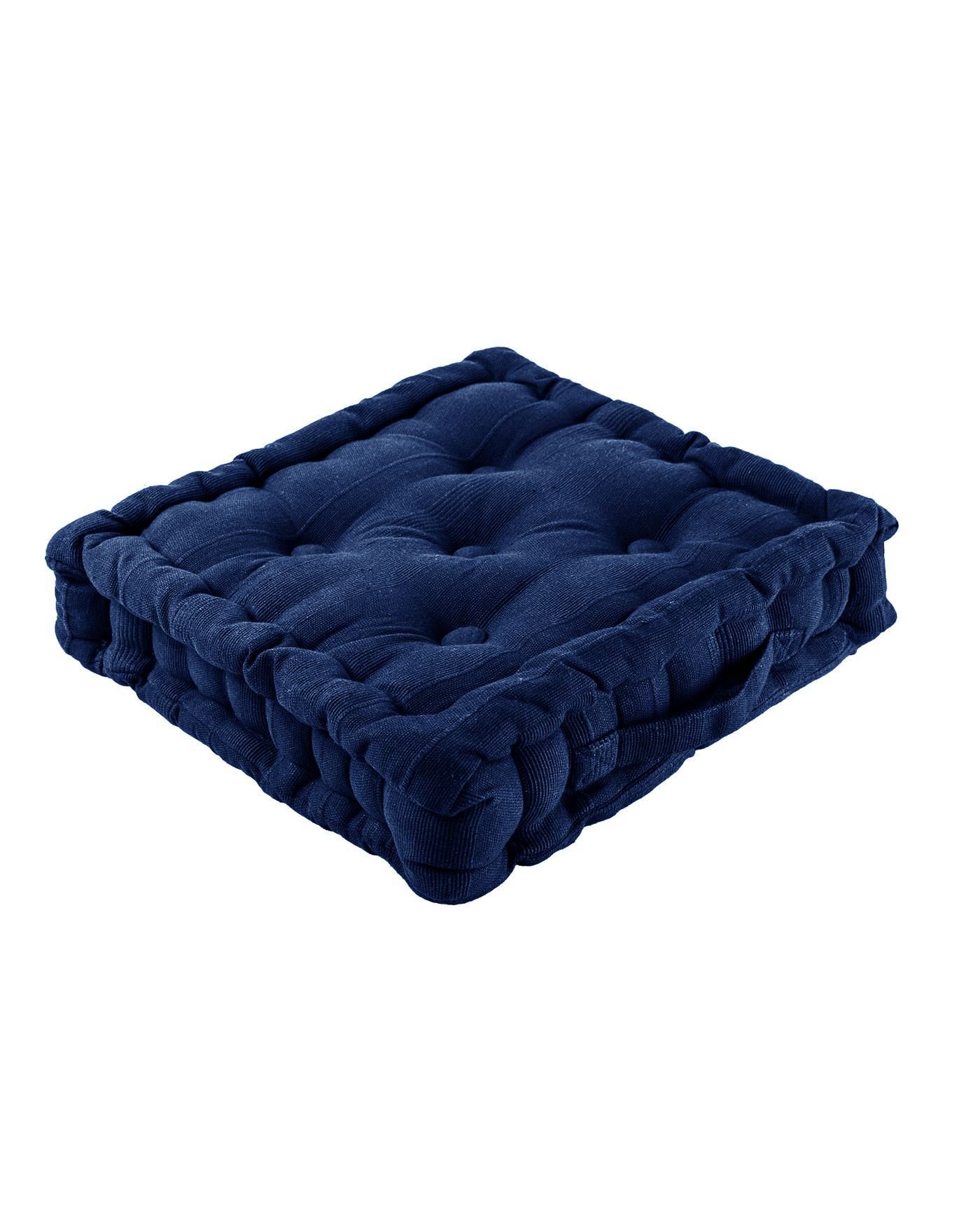Value Comfort Home 4" 10cm Thick 100% Cotton Booster Cushion Armchair Sagging Sofa Chair Seat Raiser Reviver Enhancer Pad | Choice of 10 Colours Navy