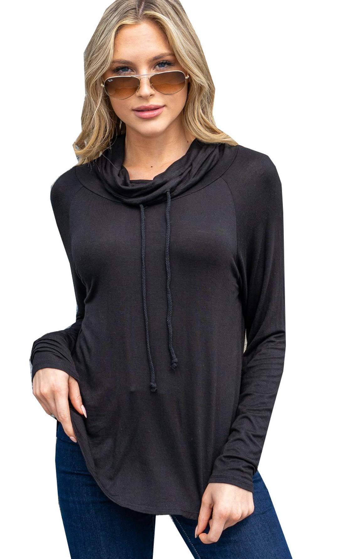 Kaylee_xo Black Oversized Solid Long Sleeve Pullover Lightweight Sweater Top