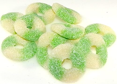 Miniatura 2 de Anillos de sandía  Anillos de goma de sandía agria  Anillos de goma agria Roos Sandía 12 libra (8 onzas) por CandyKorner