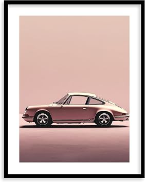 Vintage Porsche Art Prints - Classic Car Photography Premium Giclee Art for Home Decor - Sports Car Poster Wall Decoration for Living Room, Bedroom or Office Ready to Frame