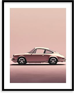 Vintage Porsche Art Prints - Classic Car Photography Premium Giclee Art for Home Decor - Sports Car Poster Wall Decoration for Living Room, Bedroom or Office Ready to Frame