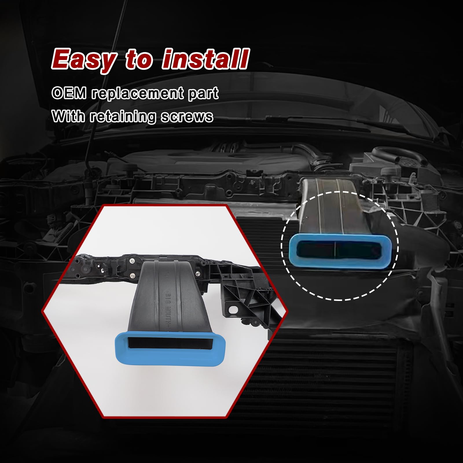 Snorkel de admisión de aire compatible con Focus MK3.5 ST RS 2012-2018, kits de admisión de aire frío, Focus ST Performance Big Mouth Blue