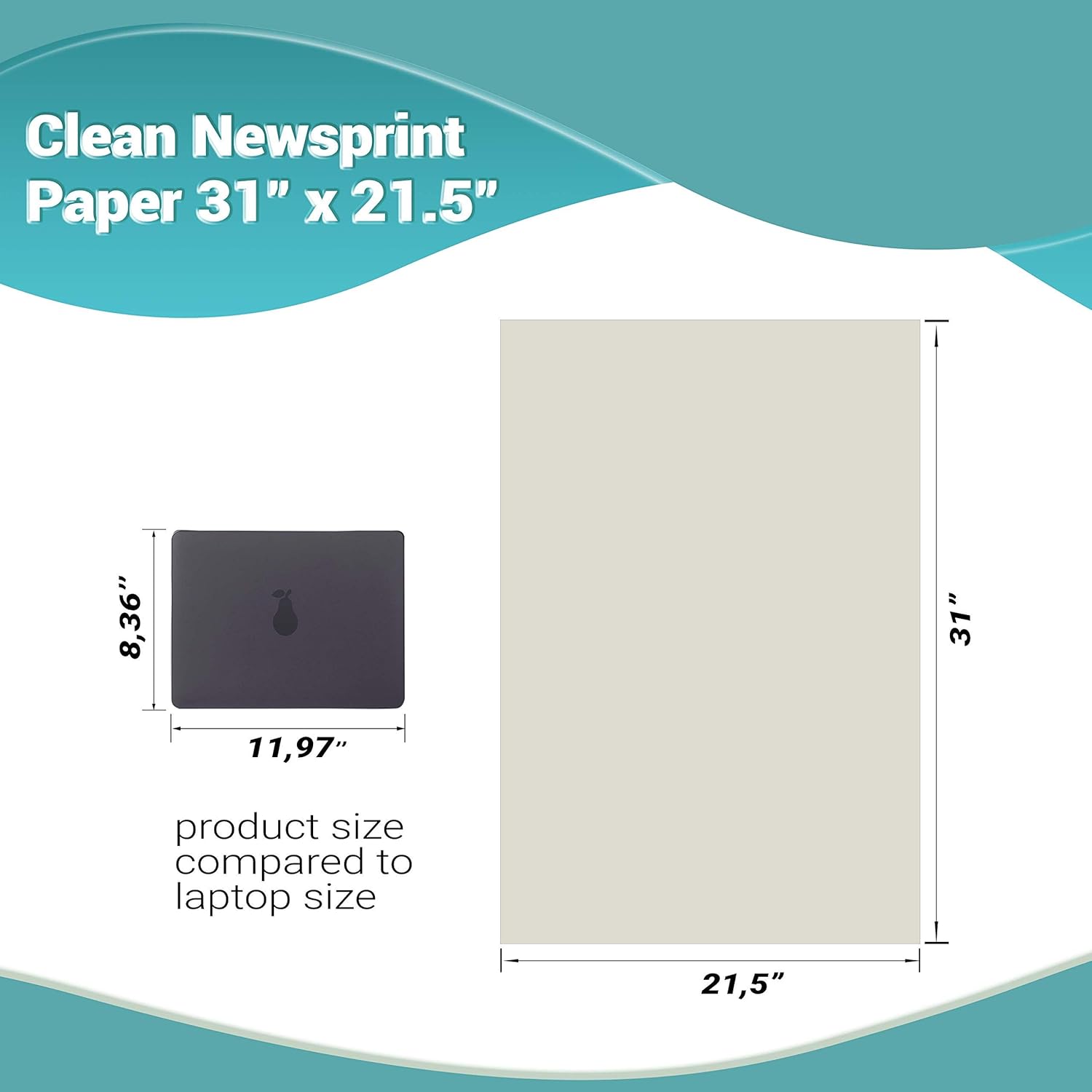 APQ White Newsprint Packing Paper 31” x 21.5”, Moving Packing Paper Sheets 125 PCS Pack, Moving Wrapping Paper Sheets 31 x 21 1/2, Moving Supplies Packing Paper, Shipping Paper for Packing