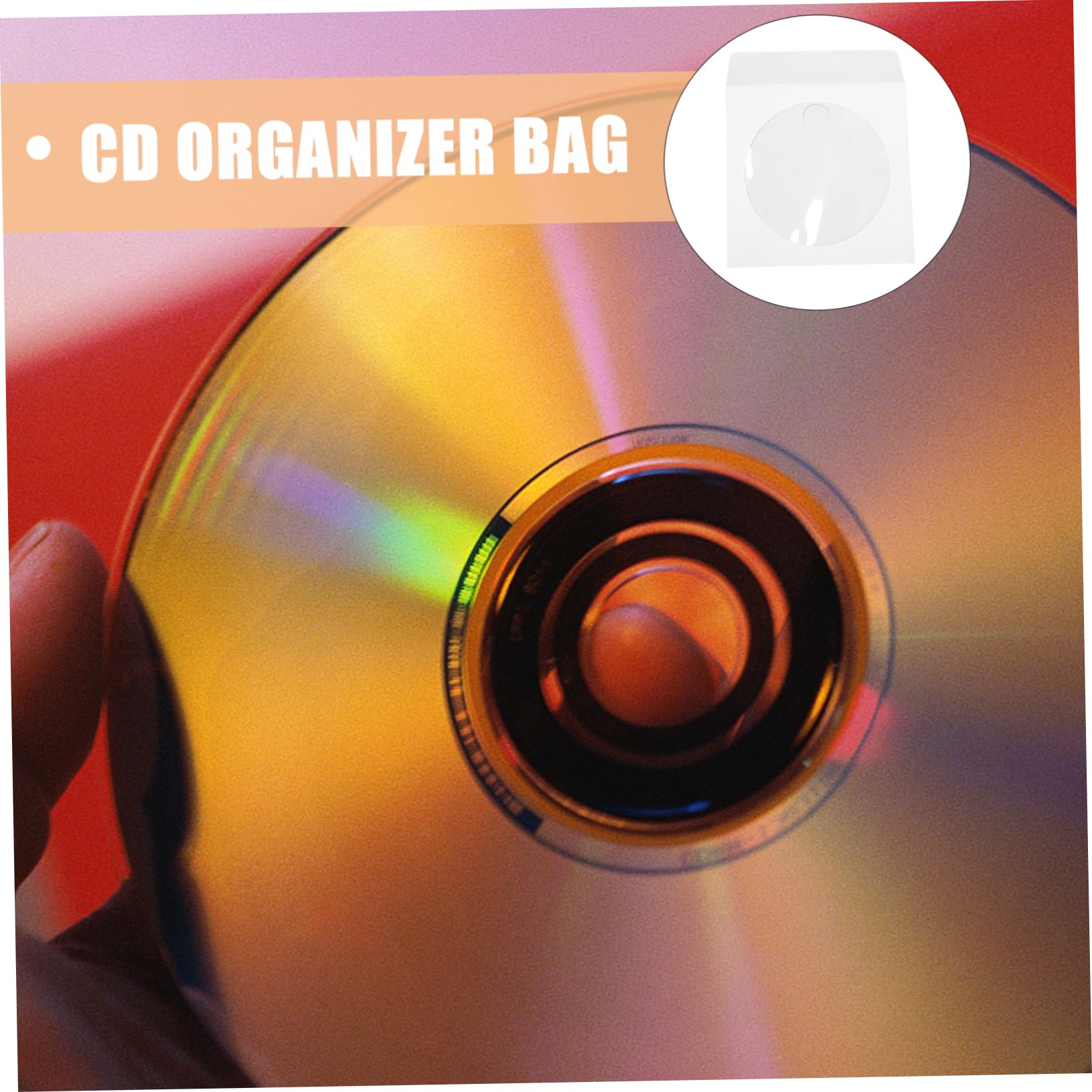 SHINEOFI 100 pièces Enveloppes Papier Résistant pour CD DVD Rangement Protection Rayures Humidité Maison Bureau