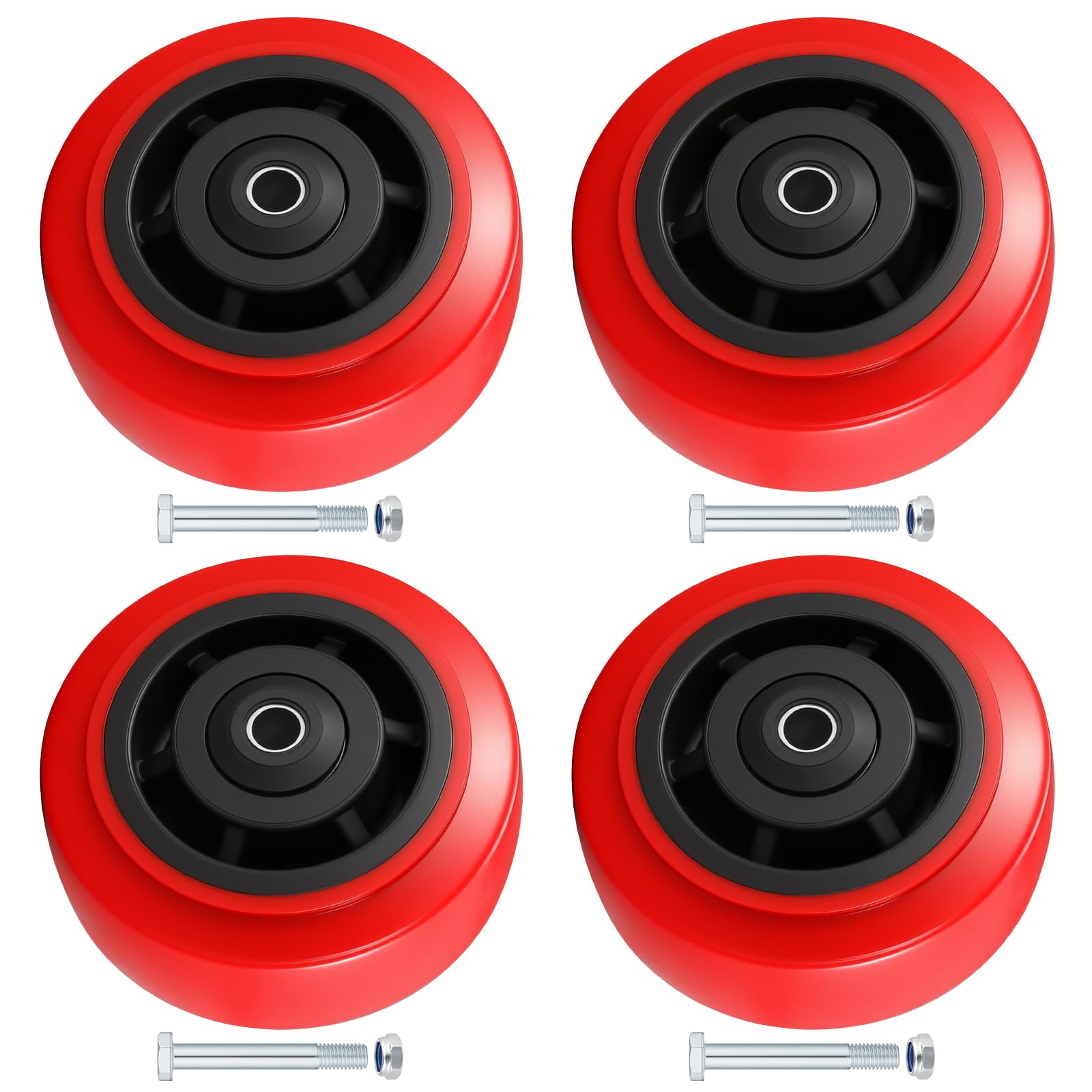 5 Inch Wheels,Heavy Duty Replacement Wheels,Casters Set of 4 Load 3200 Lbs