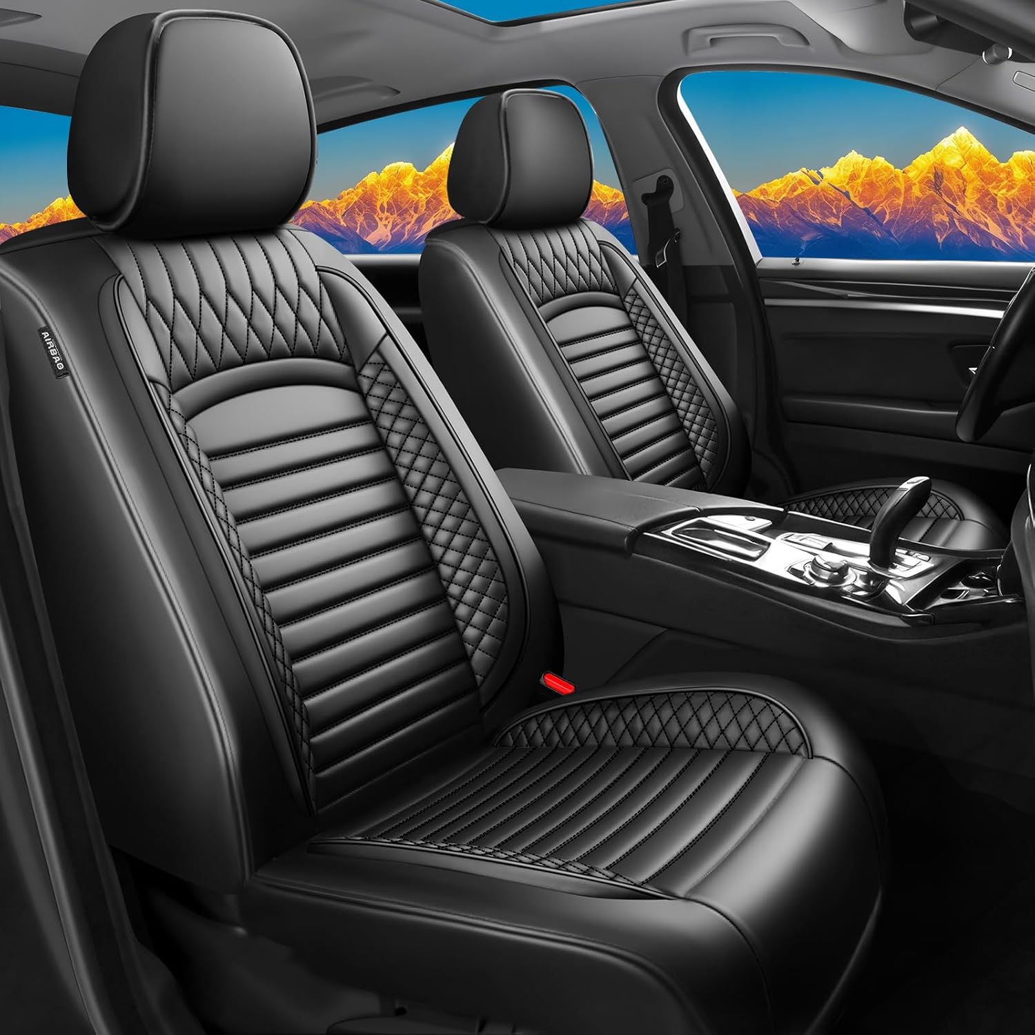 Fit Outback Car Seat Covers for Subaru Outback 2010-2024 2025 2026 - Upgraded Premium Waterproof & Breathable Leather, Airbag Compatible, All-Weather Seat Cushion Protector (Full Set, Black) Full Set F3 Black 2010-2026 Outback
