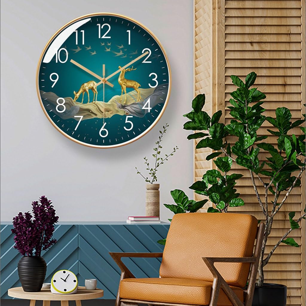 Orologio da parete Orologio da parete in stile cinese Orologio da soggiorno Orologio da parete semplice nordico Orologio da casa Orologio silenzioso Reloj De Pared(A)