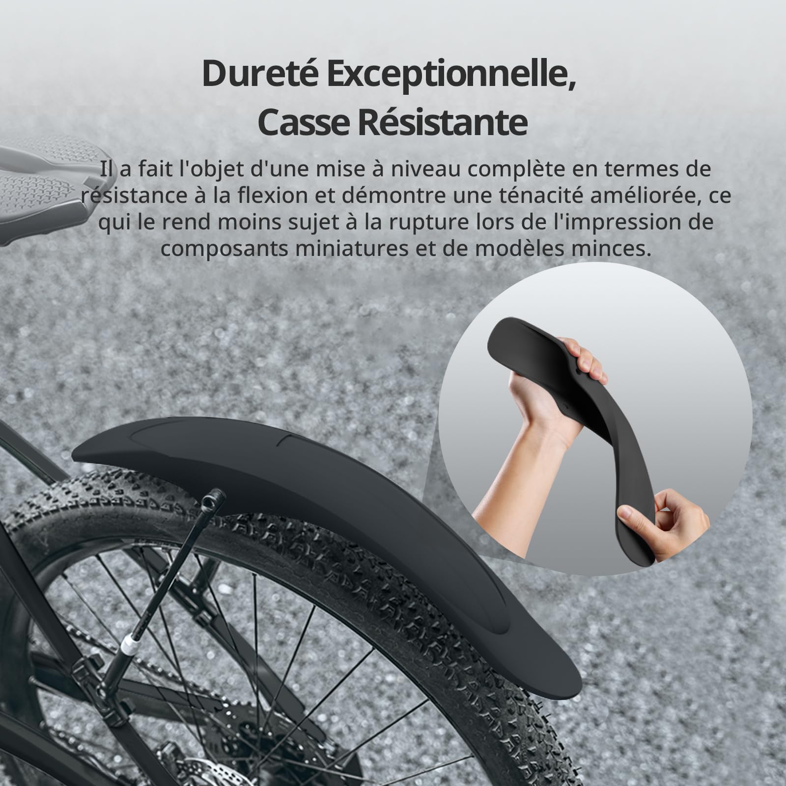 ANYCUBIC Résine Résistante 2.0 pour Impression 3D, Tough Resin 2.0, Résine à Haute Ténacité, Faible Odeur, Résine Photopolymère Rapide UV 405nm pour imprimante 3D LCD, Noir 1000g