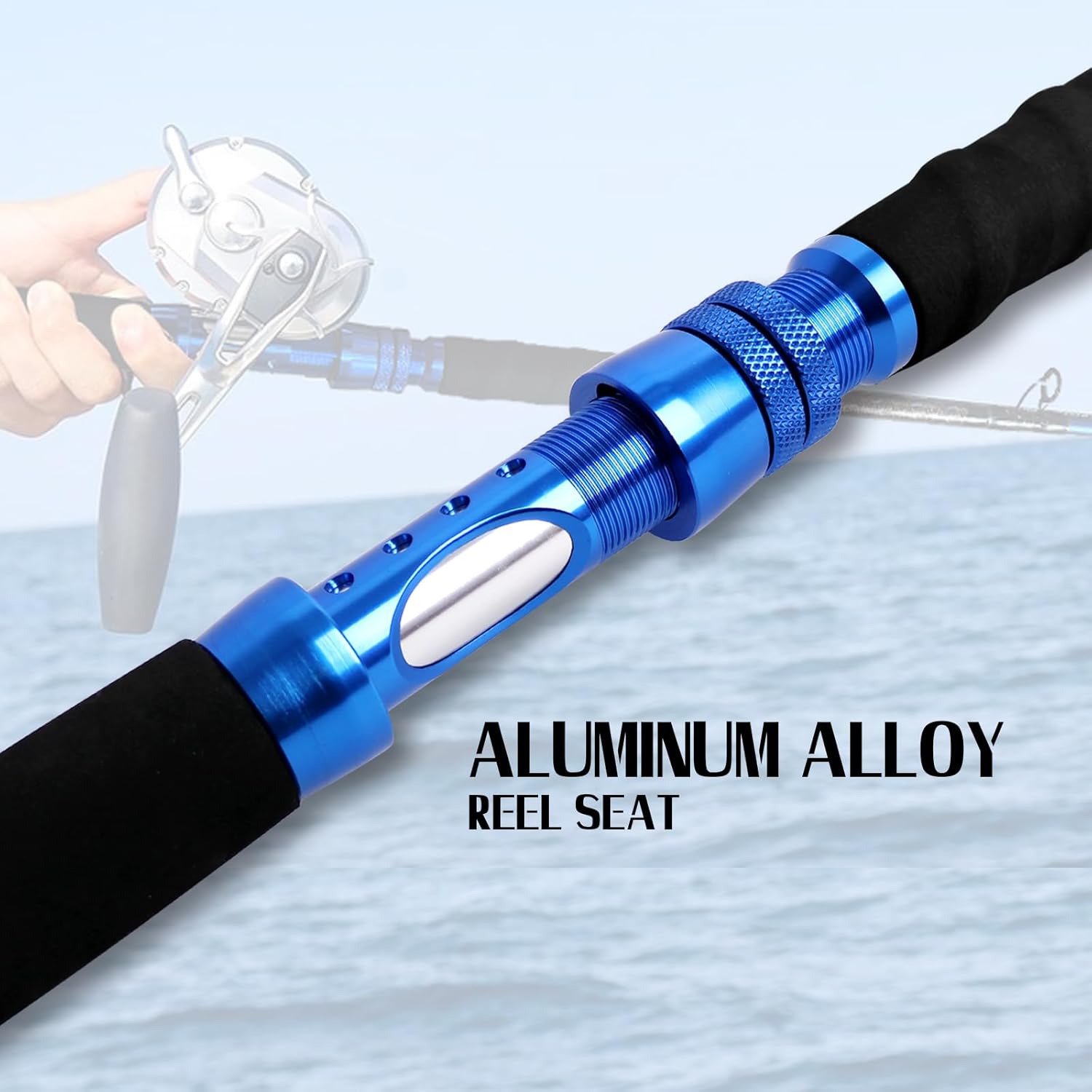Fiblink Saltwater Graphite Jig Jigging Casting Fishing Rod Deep Sea Jig Pole 5'6"/6'