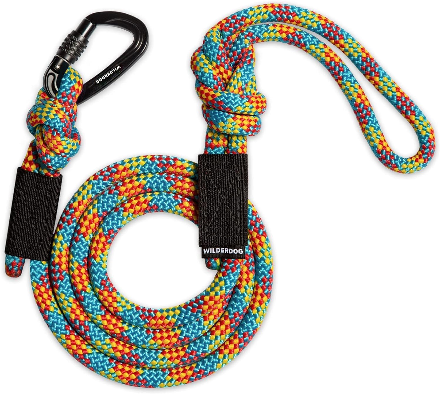 Wilderdog Small Carabiner Climbing Rope Dog Leash for Small & Medium Dogs - 5ft - Islander - 1Ct