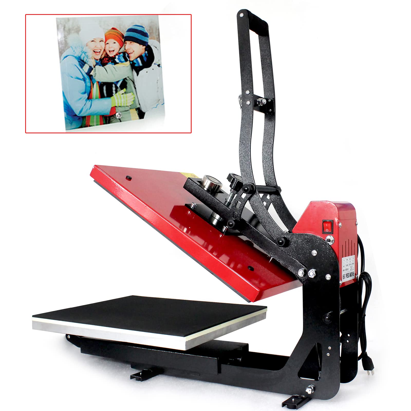 Prensa de Calor automática, máquina de prensado en Caliente, 40x50cm, Prensa para Camisetas, Prensa de Transferencia, Prensa en Caliente automática Extensible
