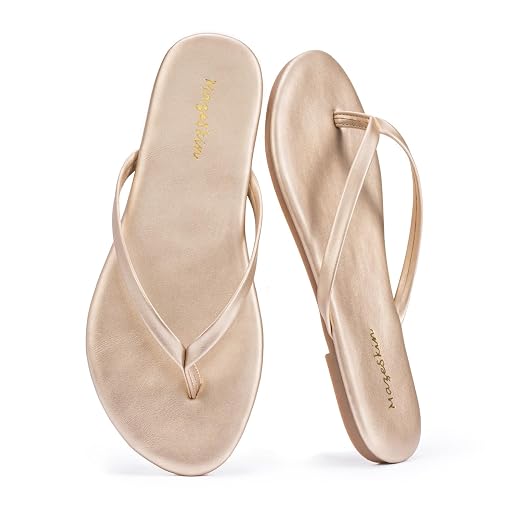 mazeskin Womens Memory Foam Flip Flops Flat Thong Sandals