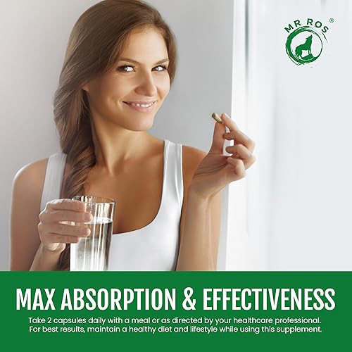 Miniatura 6 de Berberine Plus Cápsulas de 1200 mg  Cápsulas de suplemento de berberina HCl con jalea real  Suplemento de verduras de alta pureza y máxima potencia