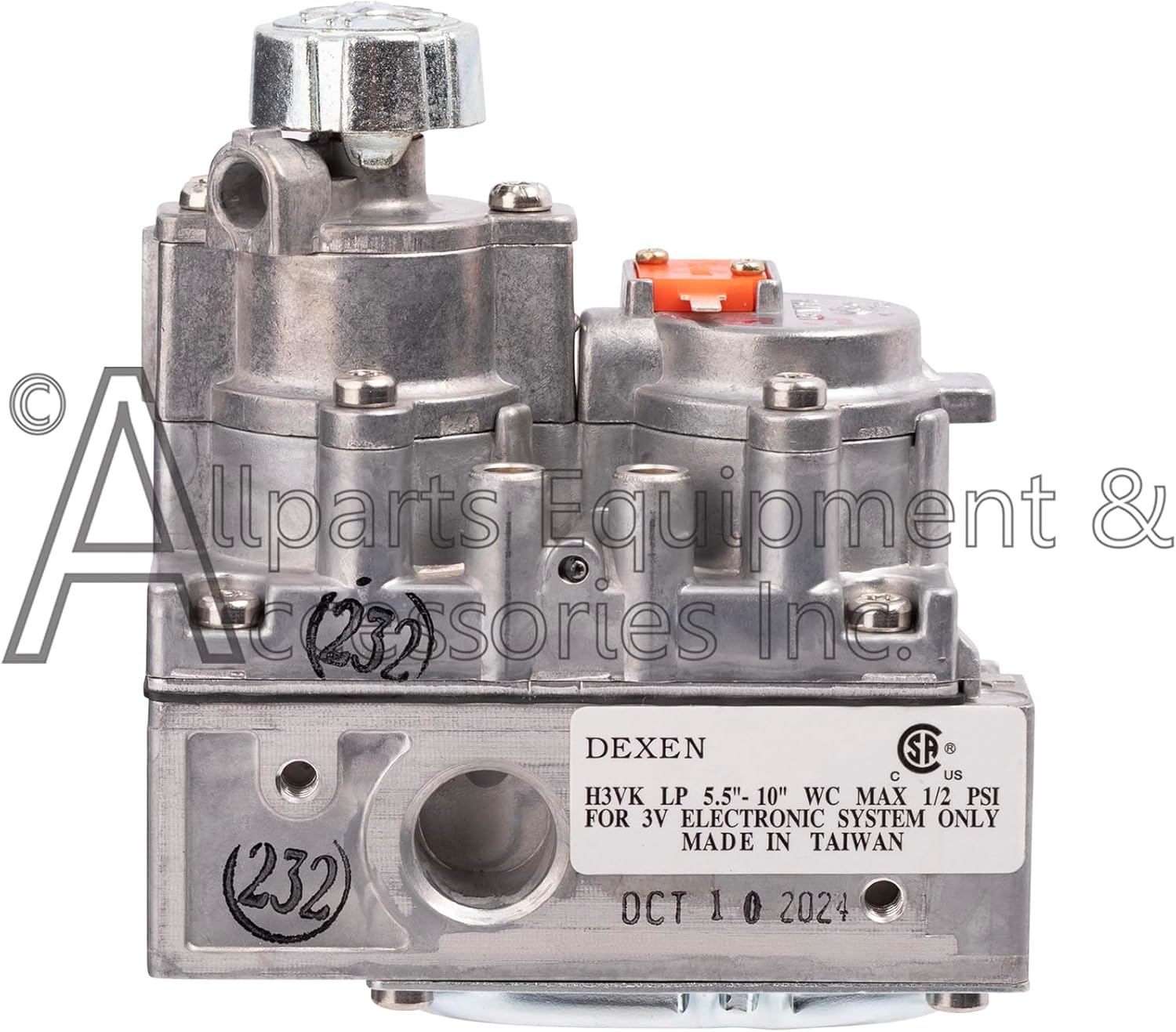 Dexen H3V-K-L1 Propane Gas Valve, front view with watermark