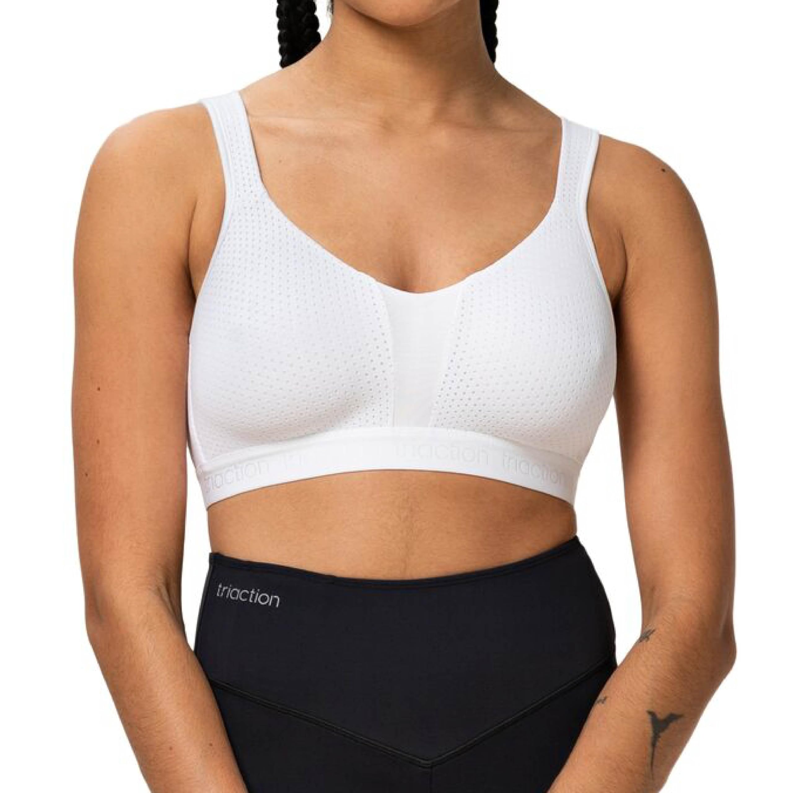 TriAction Women's Triaction Energy Lite N Ex Sports bra non-wired, White, 32D