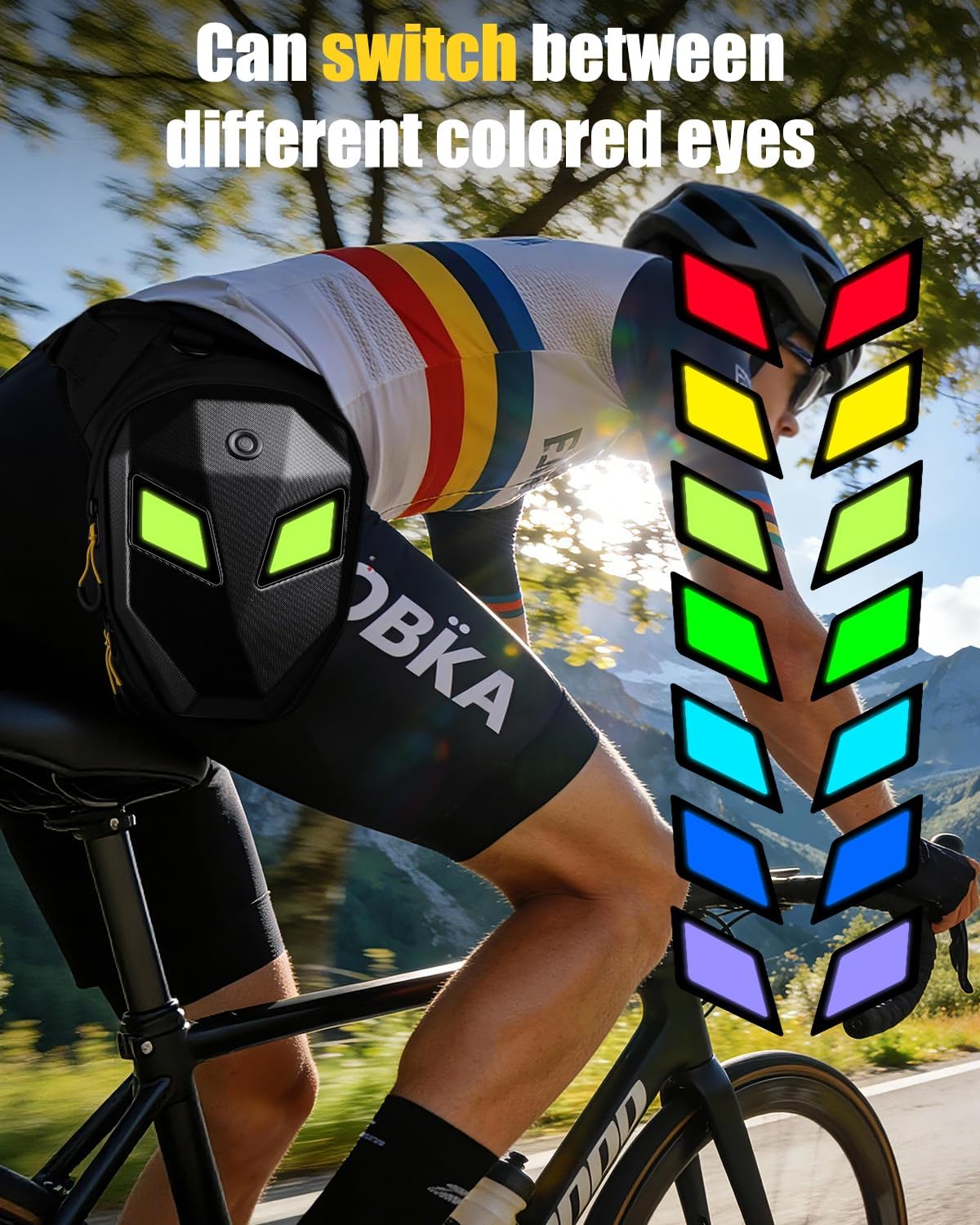 Devil's Eyes Motorcycle Leg Bag for Men & Women,Drop Thigh Bag with Removable Leg Straps,Hard Shell for Cycling、Running、Outdoors Sports,with Multiple Pockets(Power Bank Not Included) - Image 6