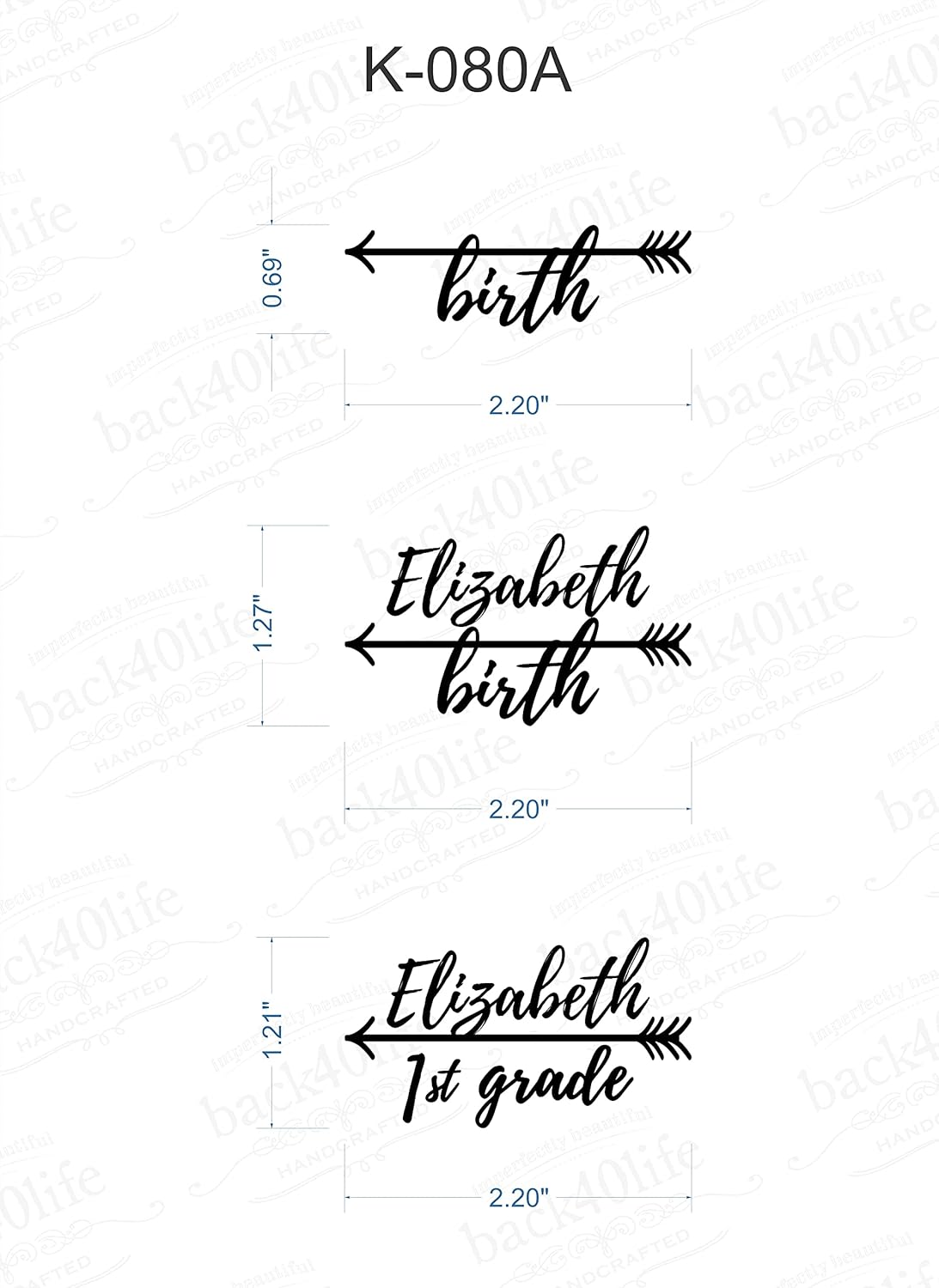 Vinyl Markers for Kids Growth Chart Ruler (K-080A) by Back40Life - Image 5