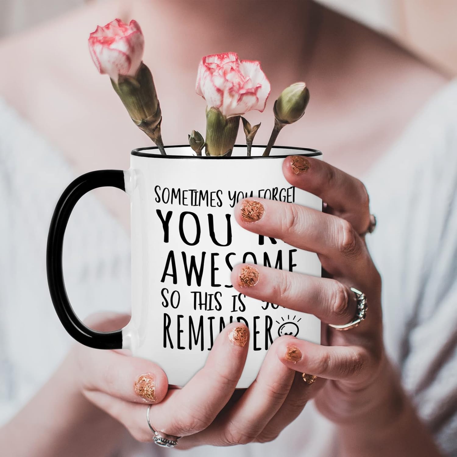 Cabtnca Birthday Gifts for Men Women, Best Friend Birthday Gifts, Thank You Gift, Sometimes You Forget Your Awesome Mug, Inspirational Appreciation Gift for Employee Teacher Coworkers Nurses, 11Oz - Image 3