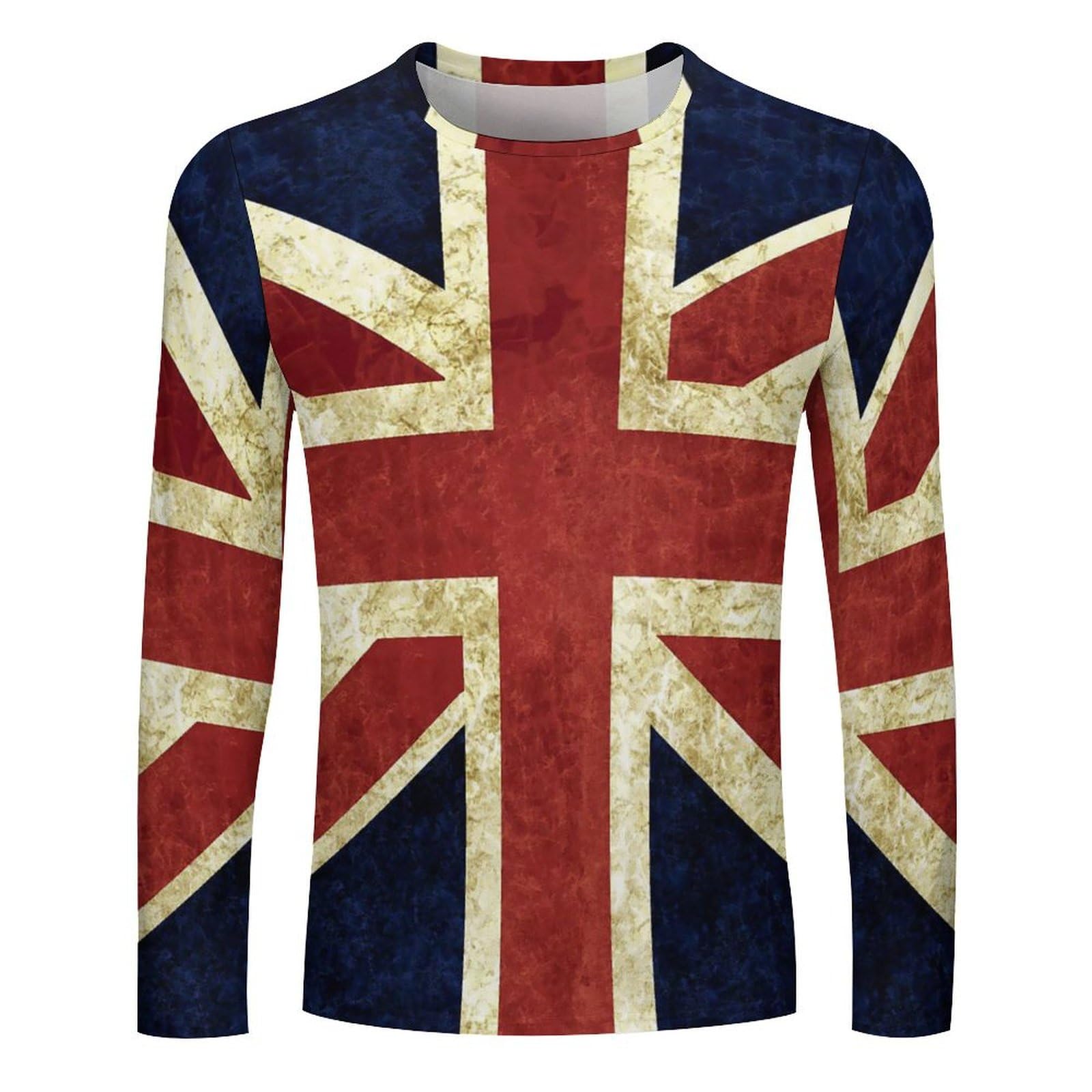 Amazon.co.jp: レトロ ユニオン ジャック イギリス 長袖tシャツ メンズ  