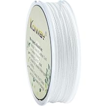KONMAY 0.50mm 90lb White Strong Beading Thread for Crafts & Jewelry | Heavy-duty,low-stretch thread for beading,hanging,fishing tackle,model rigging and outdoor projects