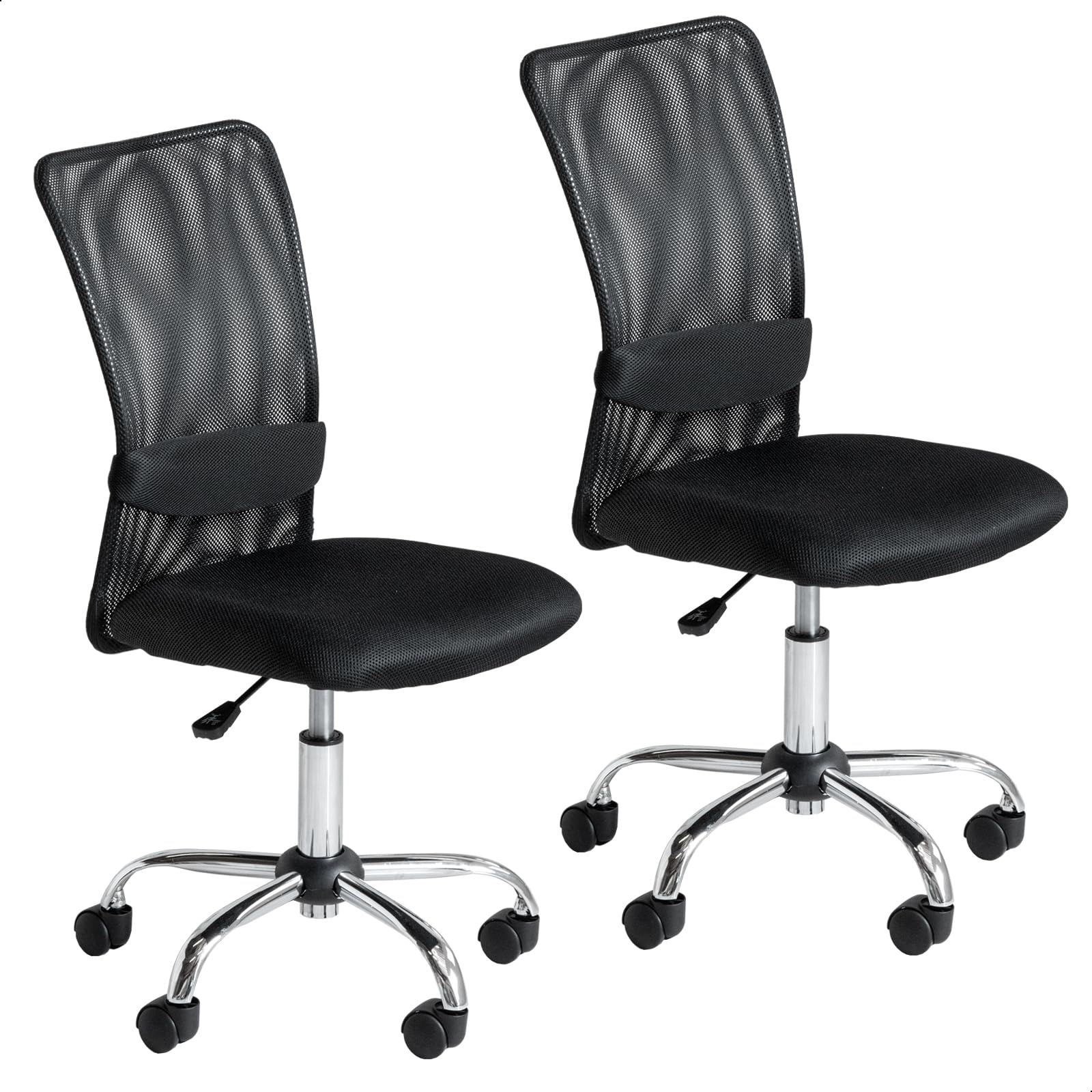 み出品 Amazon.co.jp: タンスのゲン オフィスチェア 2脚セット 腰楽ランバー