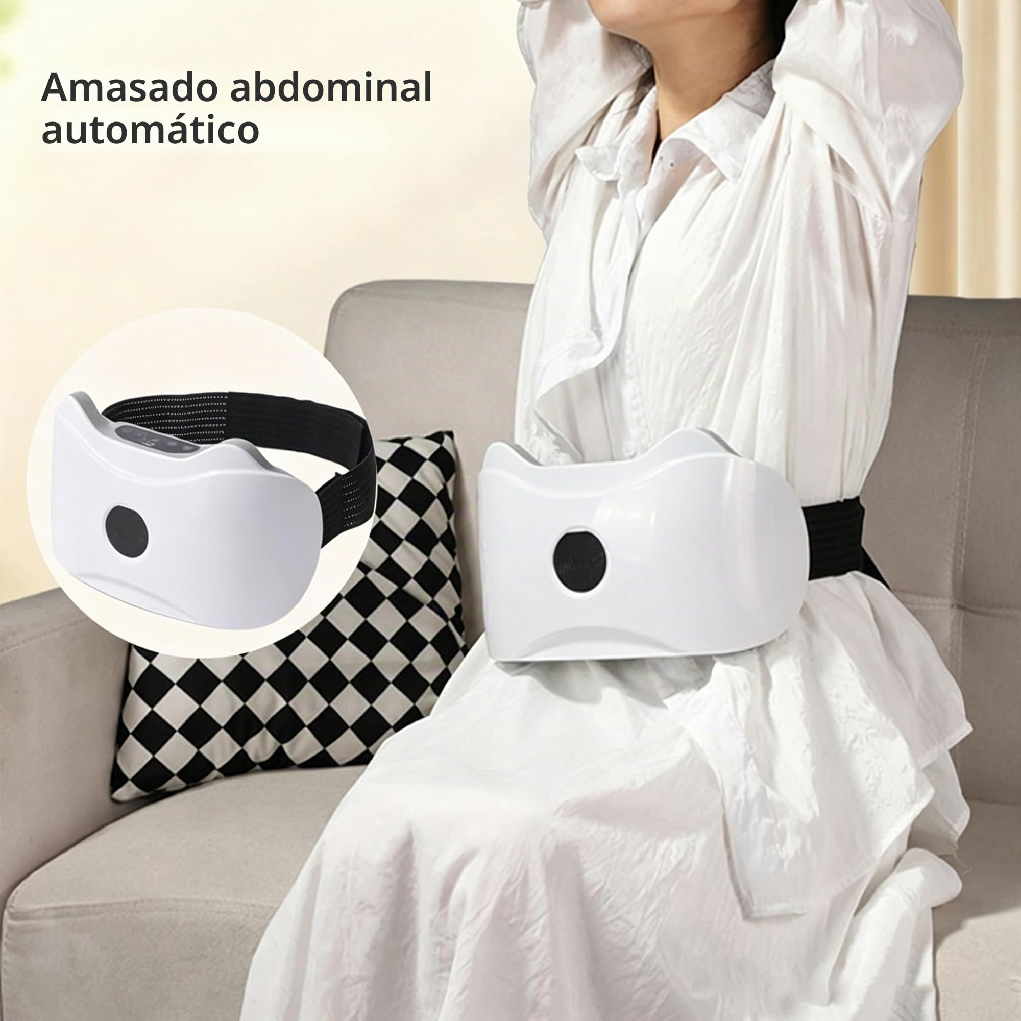 Máquina de Grasa del Vientre, Masajeador Anticelulítico, Masajeador Abdominal Inalámbrico Eléctrico, Cinturón Vibratorio Inalámbrico con 3 Modos para Waist Trainer, Hogar y Postparto