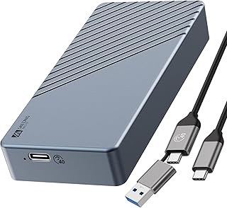 SANZANG 40Gbps M.2 NVMe SSD Enclosure Adapter, Aluminum USB 4.0 Type-C to M-Key 2280 Solid State Drive External Case, Compatible with Thunderbolt 3/4 USB4.0/3.2/3.1/3.0, USB C to C/A Cable Included