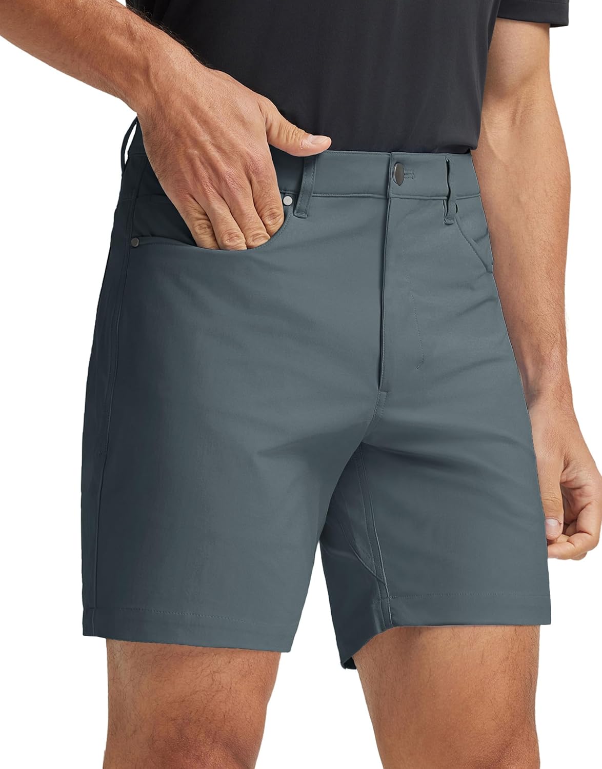 M MAELREG Golf Shorts Men 7" 9" Inseam Lightweight Quick Dry Stretch Flat Front Casual Moisture Wicking Mens Dress Shorts