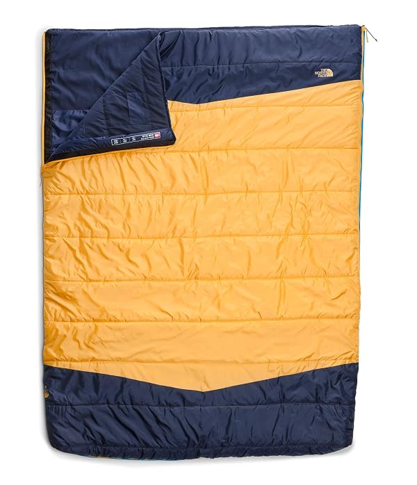THE NORTH FACE Dolomite 2 Person Sleeping Bag 15F / -9C - Rectangular, 3-in-1 Insulation, Water Repellent, Fleece Lined, Hyper Blue/Radiant Yellow-NPF, Long by The North Face - Image 2