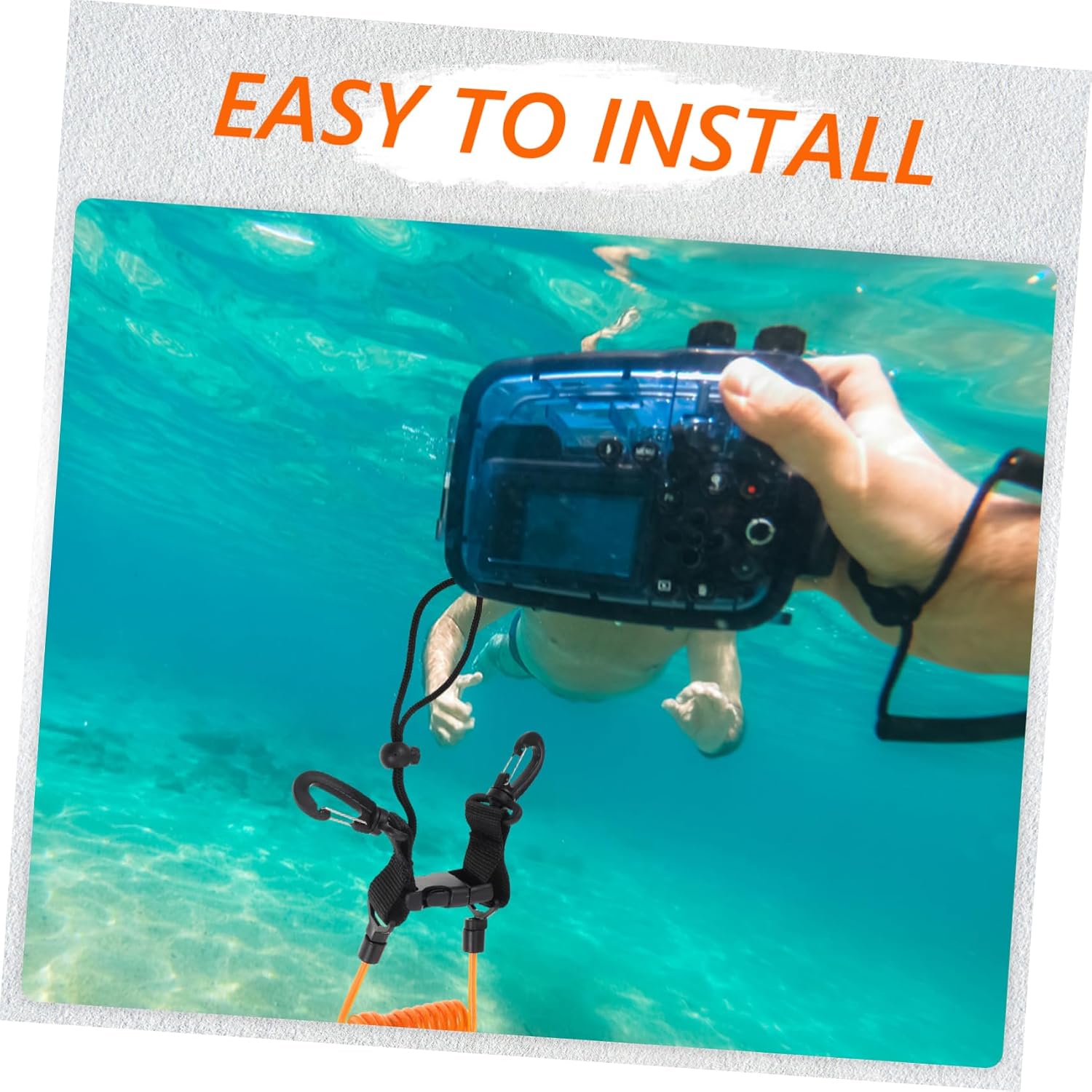 jojofuny Diving Camera Strap Scuba Accessories Safety Lanyard Retractable Lanyard for Diving Training Snorkeling Gear