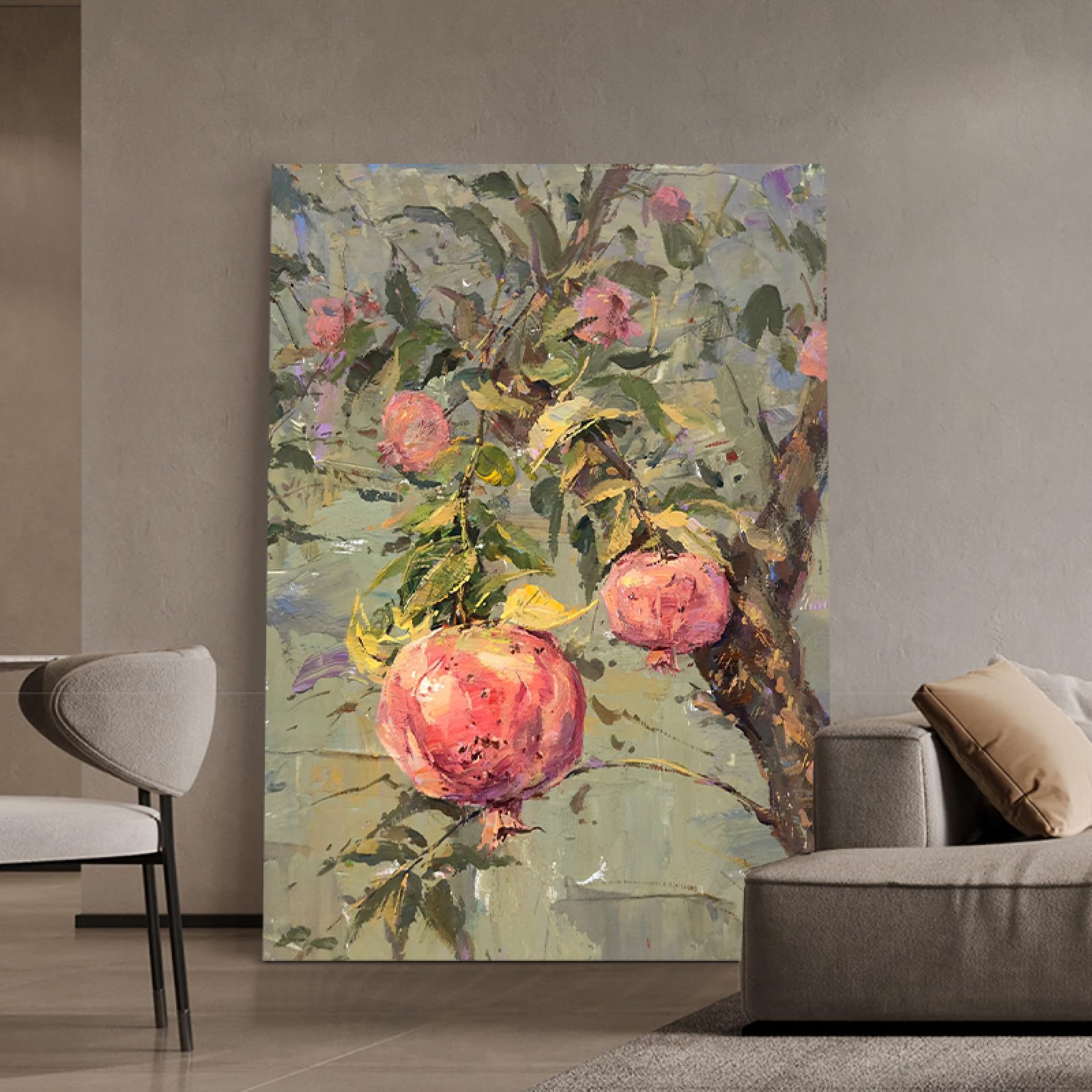 Tableau de grenadier moderne pour fond de canapé et décoration salon