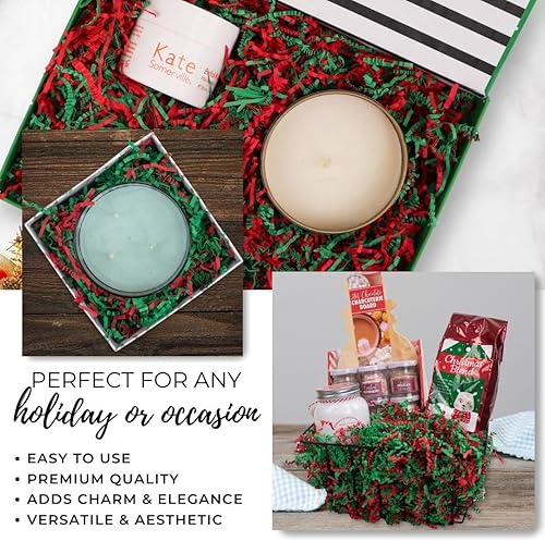 Miniatura 190 de MagicWater - Papel de corte arrugado para cestas de regalo, 1/2 libra, marfil claro, perfecto para relleno de papel triturado, relleno de cesta