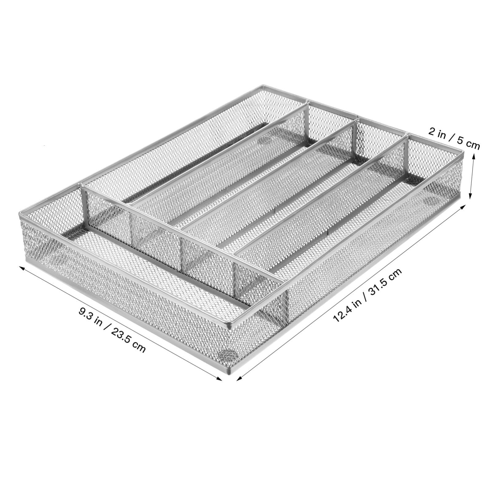 Organizador de Cajón para Cocina y Hogar, Acero al Carbono Plata
