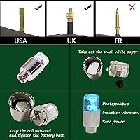 Vista 2 de 4 piezas de luces LED para rueda de bicicleta, tapones para válvulas de neumáticos de automóvil, tapas de vástagos de bicicleta, motocicleta