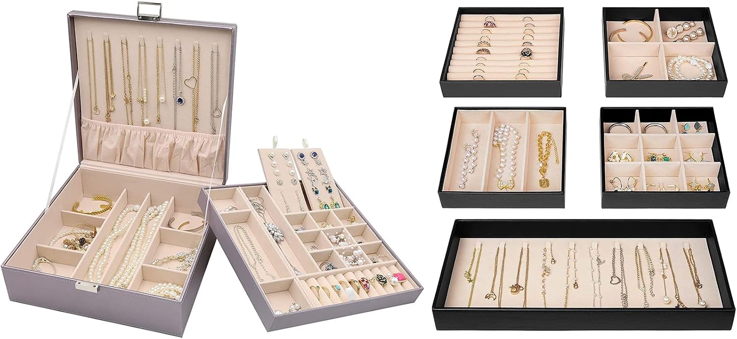 Amazon.com: ProCase Jewelry Box for Women Girls Bundle with 5 Set ...