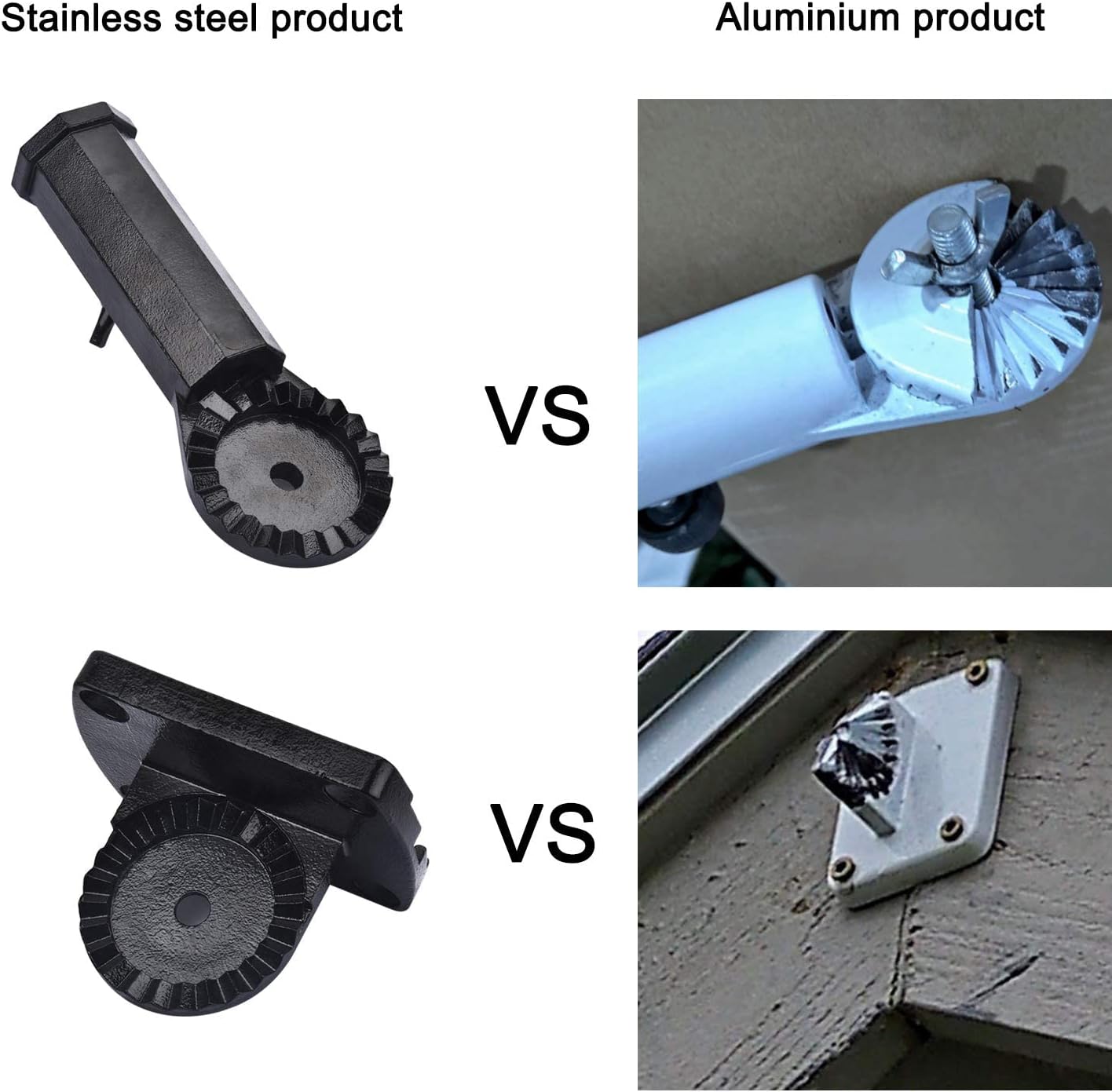 Stainless Steel Flag Pole Holder Heavy Duty Multi-Position Flag Pole Bracket Multi-Angle Adjustment Wall mounting Bracket for 1 inch Flag Pole (Black) - Image 6