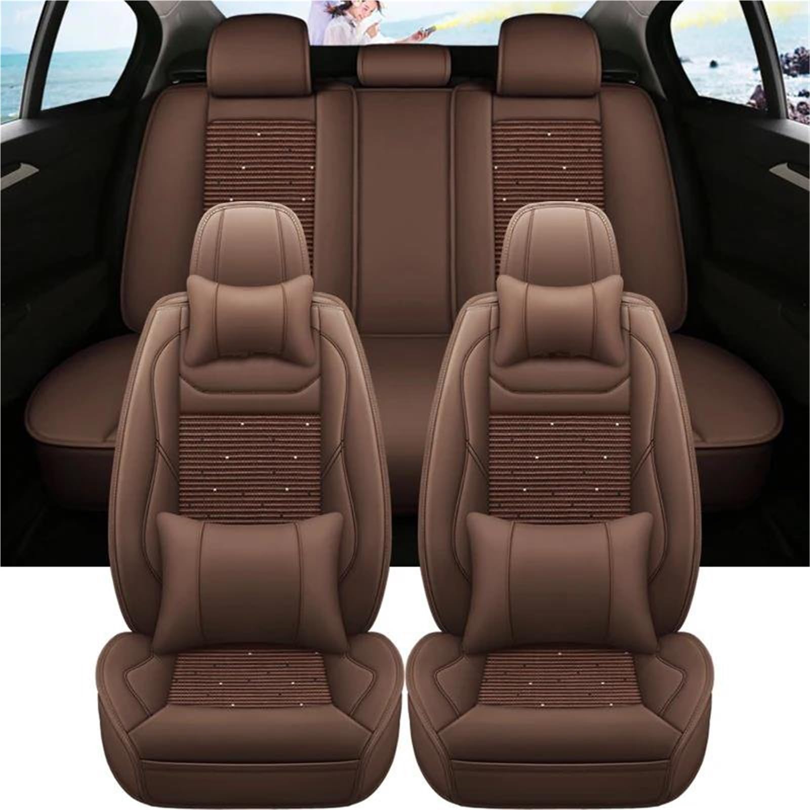 Housses siège auto Peugeot 307 SW accessoires marron