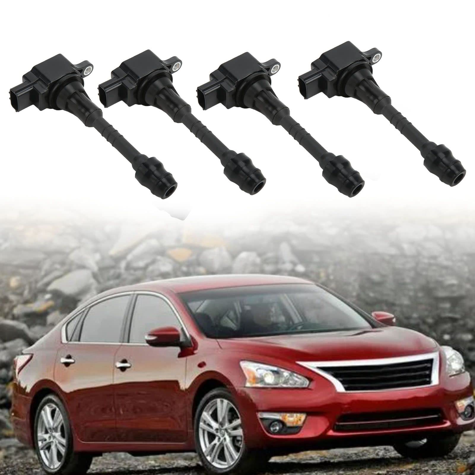 Haofy Paquete de Bobina de Encendido 4 Piezas 22448 6N015 22448 6N011 Ajuste Directo para 1.8L L4 2002 a 2006 Detener Falla de Encendido del Motor y ralentí Irregular Restaurar